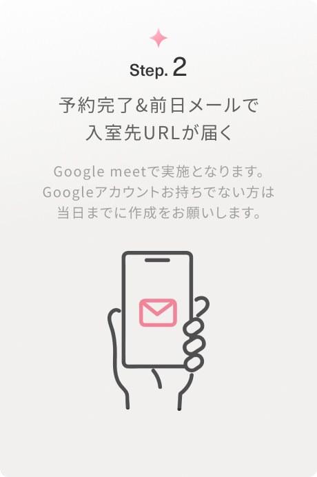 予約完了メールの画面